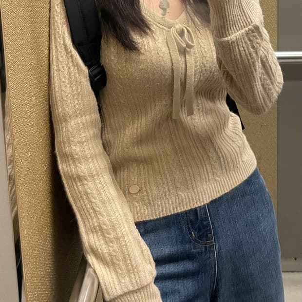 버버리 빈티지 리본니트