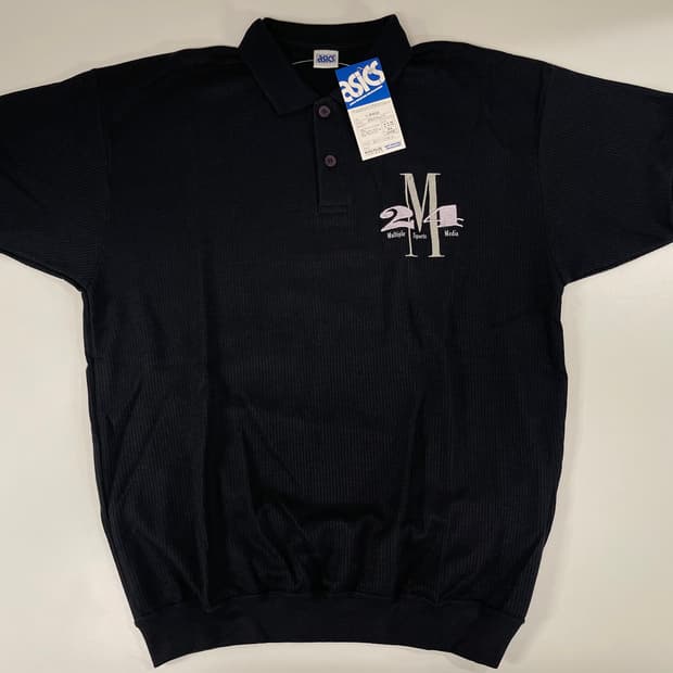 아식스 빈티지 90s 폴로 셔츠 올드 ASICS OLD 1990 블랙 S