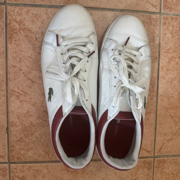 라코스테 스트레이트셋 레더 스니커즈