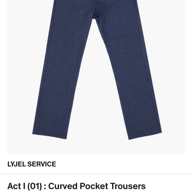 리젤서비스 Act I (01) : Curved Pocket Trouser