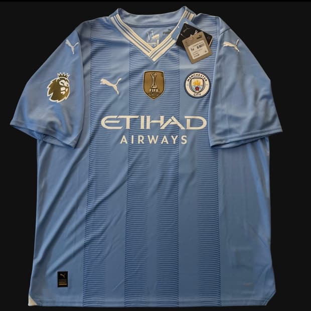 23-24 맨체스터 시티 홈 XL 덕배 오피셜마킹 정품