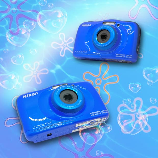 [찰스엔터픽&풀박스!] 니콘 Coolpix W100 블루 디지털카메라