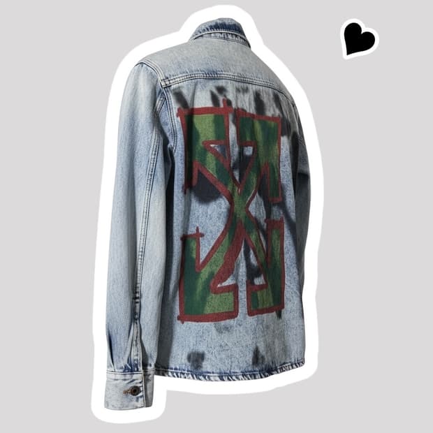 정품 19FW 오프화이트 데님 셔츠