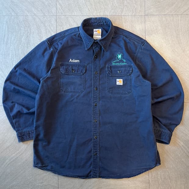 칼하트 FR 오리지널 네이비 긴팔 셔츠