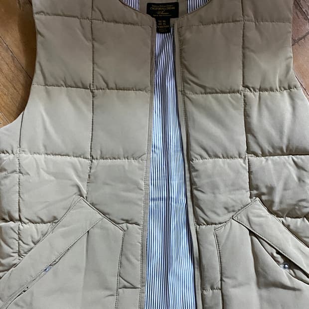 후아유 캘리포니아 남성 베이지 패딩조끼 XL