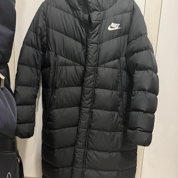 나이키 블랙 롱패딩 M사이즈