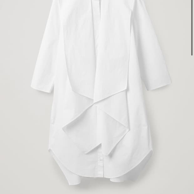 cos 코스 코튼 드레이프 셔츠 원피스