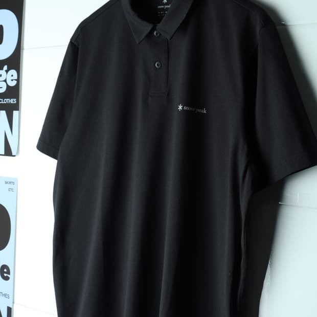 (XL-2XL) 스노우피크 반팔 카라 티셔츠 기능성 차콜-H34056