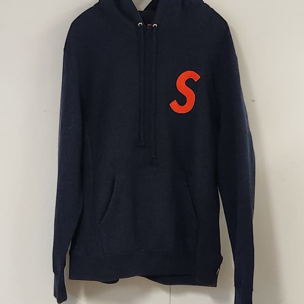 슈프림 S로고 기모 후드티 S (95-100) 20SS