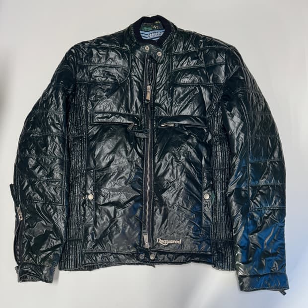 희귀!! 디스퀘어드 y2k 마운틴 유광 패딩 자켓 L