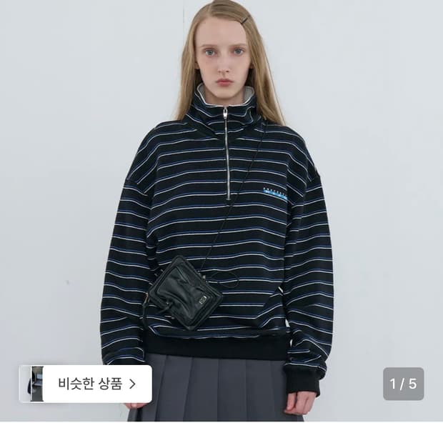 kijun 기준하프집업 풀오버 스트라이프