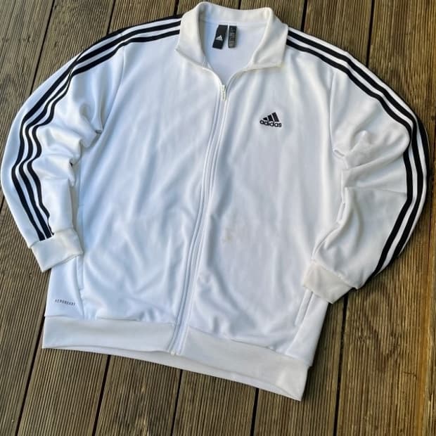 아디다스 흰검 화이트 트랙탑 져지집업