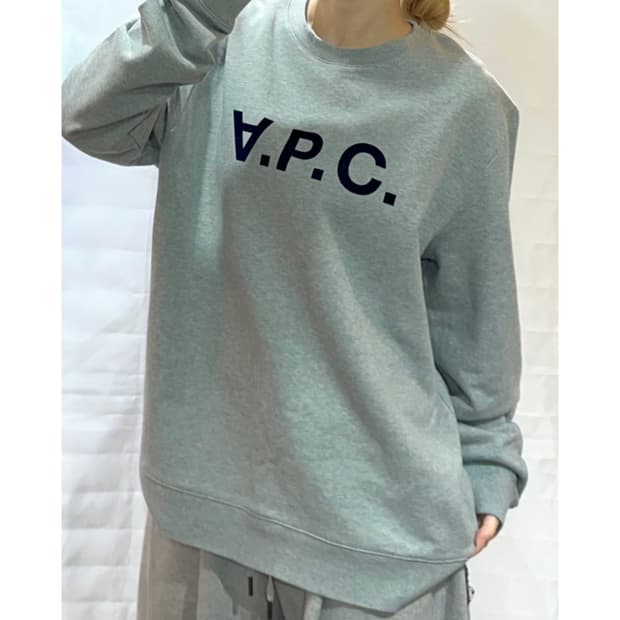 아페쎄 APC 로고 그레이 맨투맨