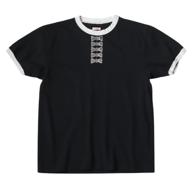 캐피탈 20 저지 링거 티셔츠 버터플라이 콘초 블랙 1사이즈