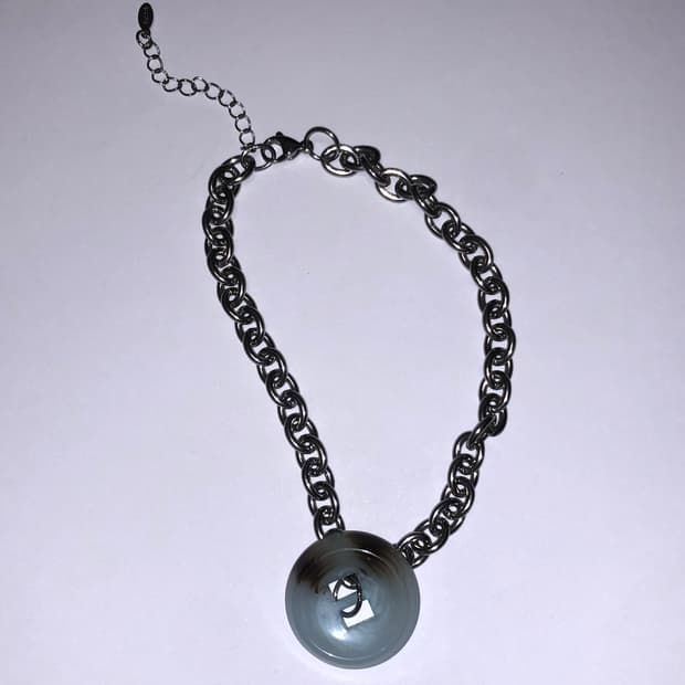 vintage button necklace 3