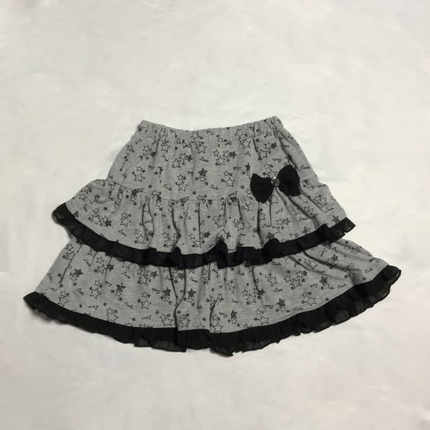 별무늬 스커트 팬츠 그레이 블랙