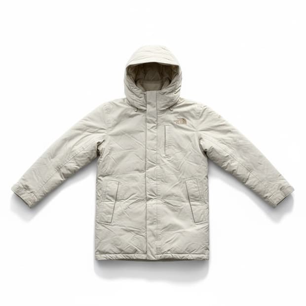노스페이스 베이지 구스 패딩 90