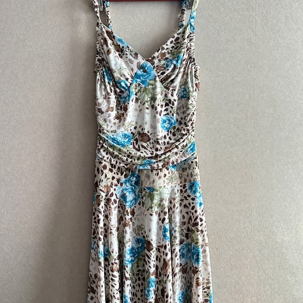 레오파드 플라워 원피스 (44~55)