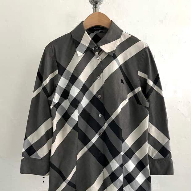 Burberry 버버리 로고 7부 체크 셔츠