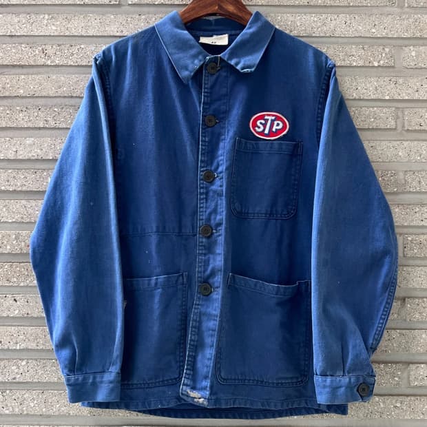 [M]90's 빈티지 워싱 STP 패치업 프렌치 워크 자켓