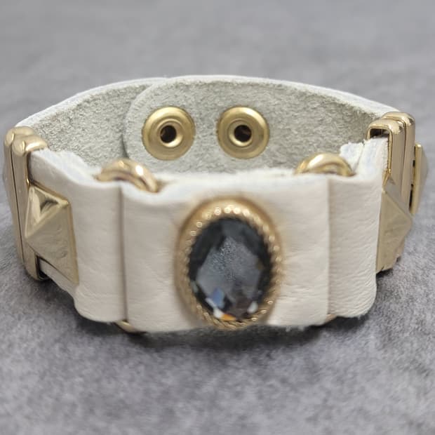 stud leather bracelet
