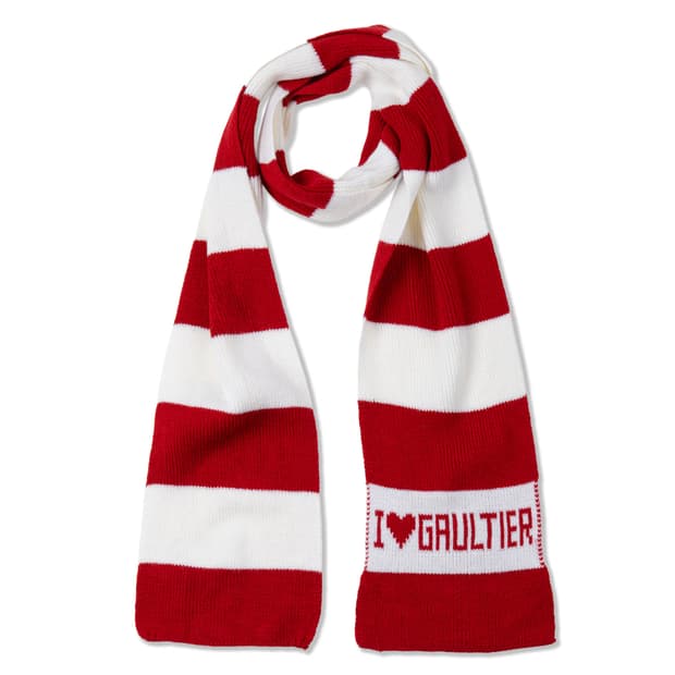 장폴고티에 스트라이프 니트 스카프