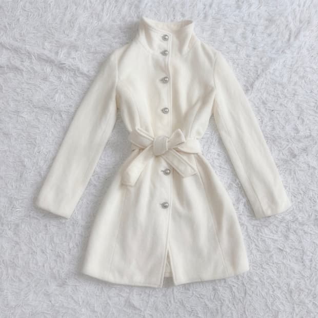 vicky 아이보리 코트 히메갸루 모리룩 투웨이카라 코트