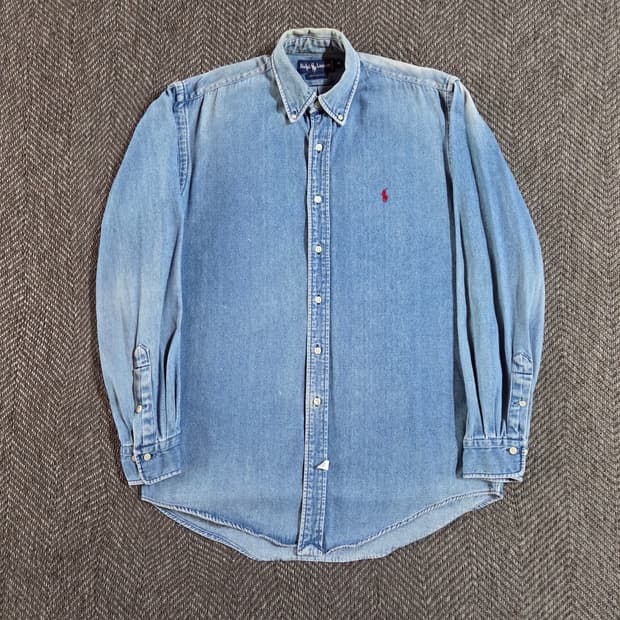 폴로 랄프로렌 90s OG 워시드 데님 셔츠
