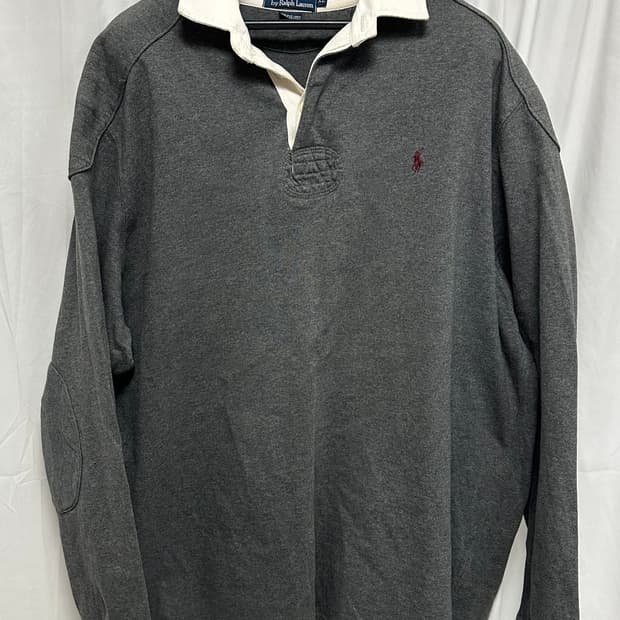 no.141 폴로 랄프로렌 럭비셔츠 다크그레이 xxl 상태 굿