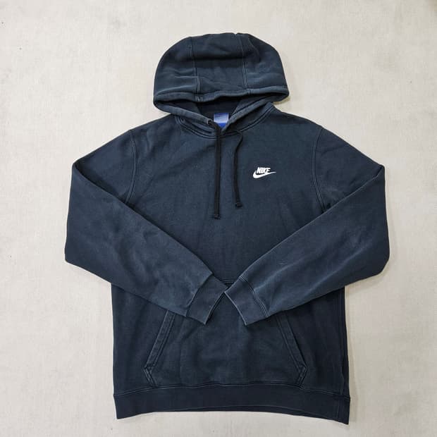 L 나이키 스몰로고 블랙 후드티 0311Y