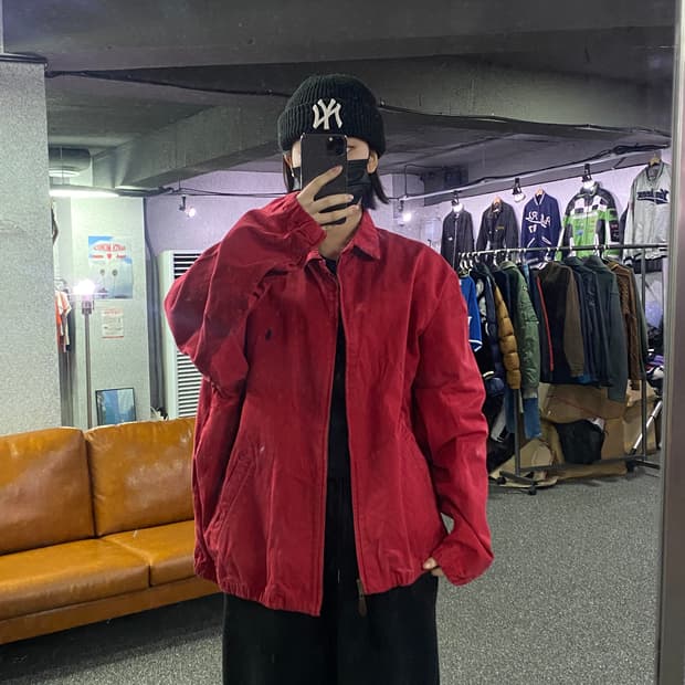 폴로 레드 스몰 로고 코튼 스윙톱 자켓 B3033