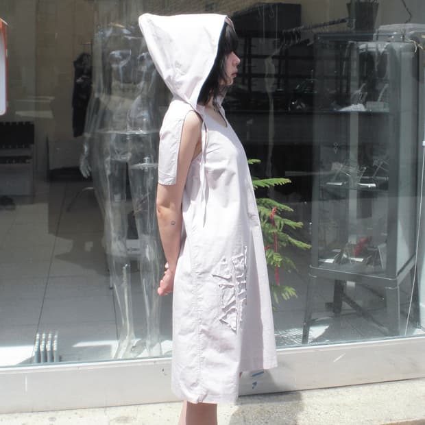JIL SANDER hooded patch detail dress