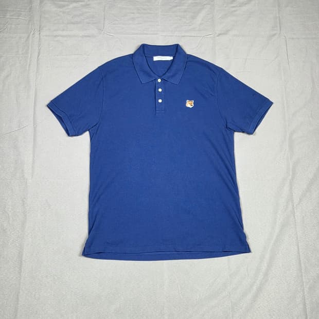 [메종키츠네] 폭스 헤드 패치 반팔 카라티 | S00092