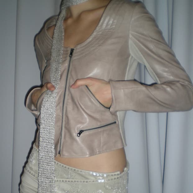 스컬프터 레더 자켓 s