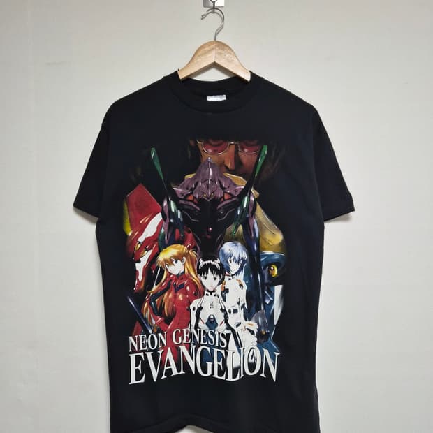 에반게리온 단체로고 애니 티셔츠 L - T160