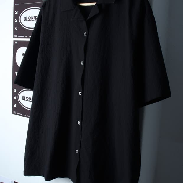 (XL-3XL) 마사트 반팔 카라 티셔츠 셔츠 남방 시어서커-H32363