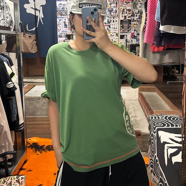 아디다스 올드스쿨 그린 티셔츠