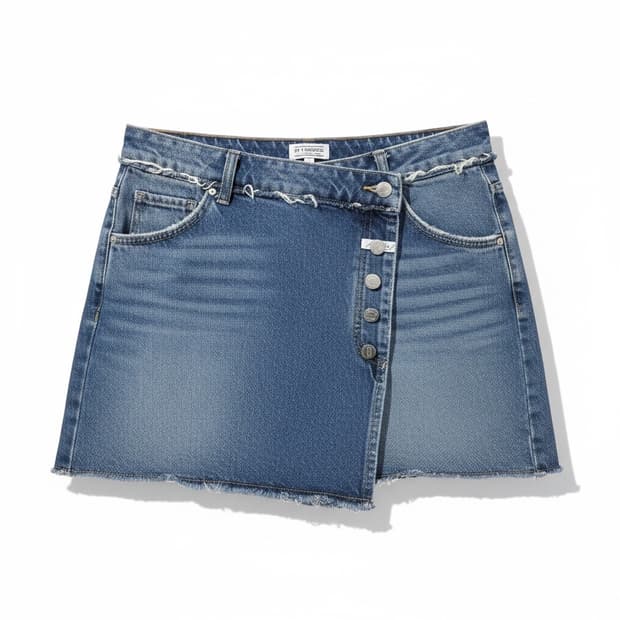 마리떼 프랑소와 저버드 데님 언발 스커트 M