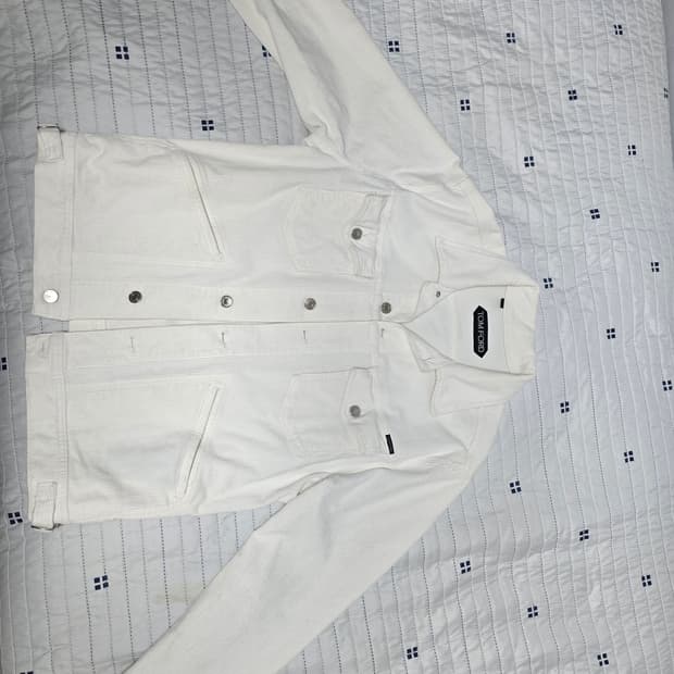 톰포드 화이트 코듀로이 트러커 자켓L