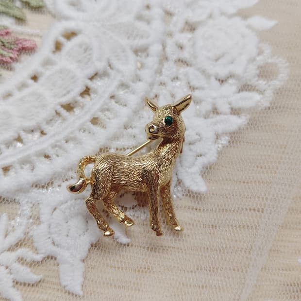 Vintage lisner사의 당나귀 브로치