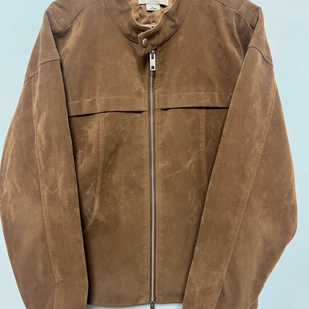 LAFUDGE 스웨이드 블루종 자켓 브라운