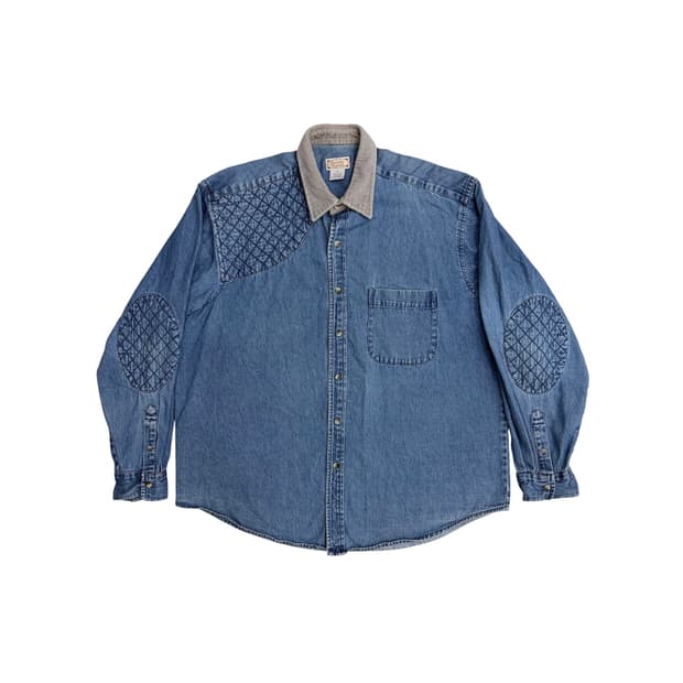 Decorated 90s 빈티지 코듀로이 청 데님 셔츠 (오버핏 2XL)