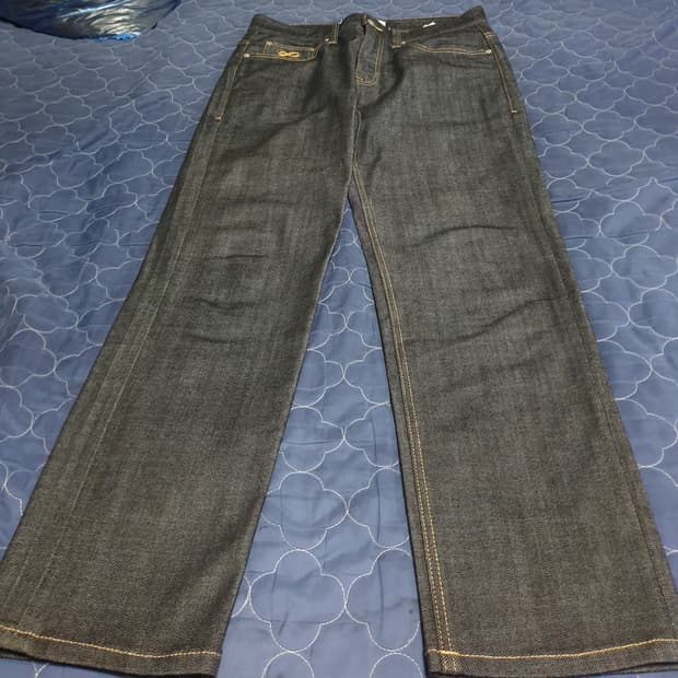 플랙 스티즈 B31 인디고 RAW 로우 스트레이트 데님팬츠 (32)