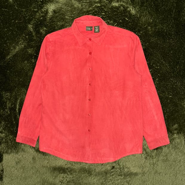 [SM] L.L.Bean 엘엘빈 폴리 텍스쳐드 릴렉스핏 셔츠 레드