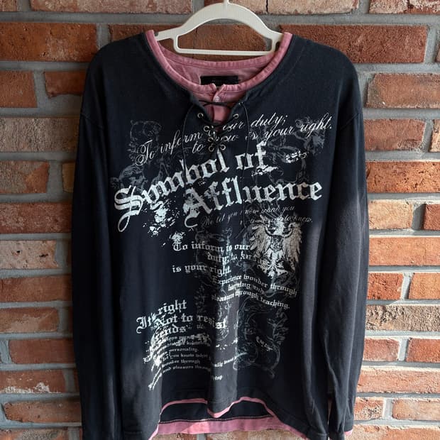 Layered Eyelet Grunge Long - Sleeve