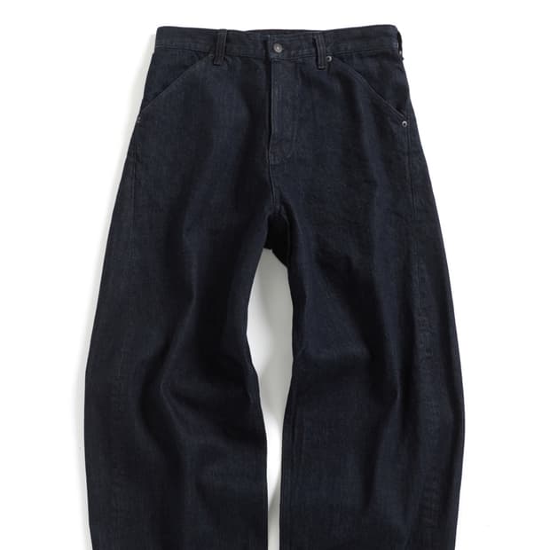 해칭룸 와이드 커브진 wide curvewashed indigo