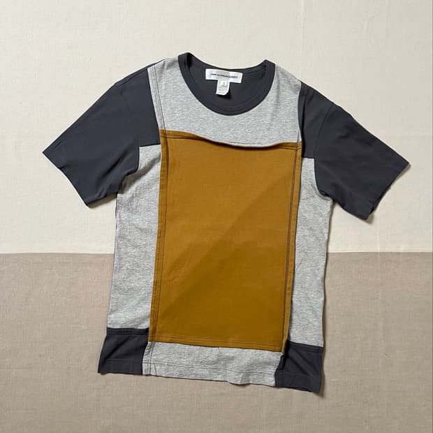 꼼데가르송 컬러블럭 티셔츠 comme des garcons shirt