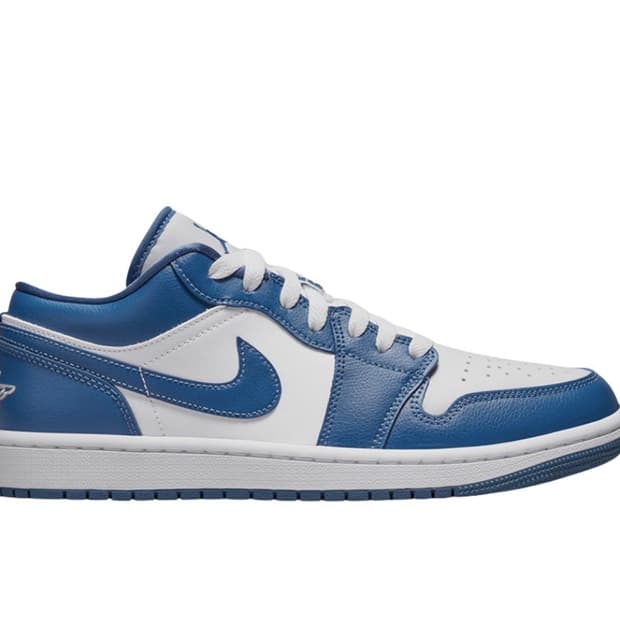 (W) 조던 1 로우 화이트 다크 마리나 블루