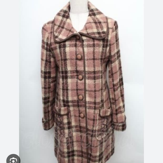 삽니다/구해요) 엑시즈팜 핑크 체크코트