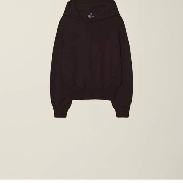 EE(NOUVMAREE) 커브드 후드 집업 Brown XL